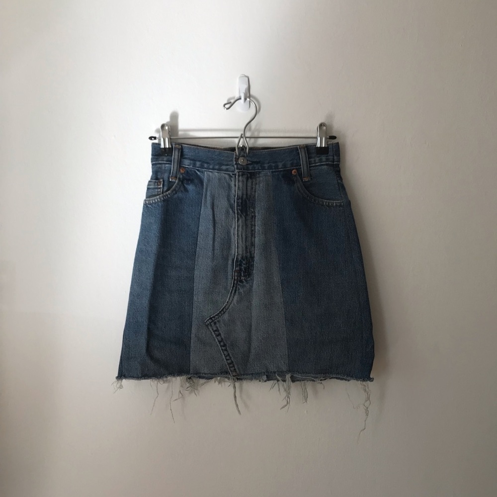 Vintage Levis Two Tone denim mini skirt